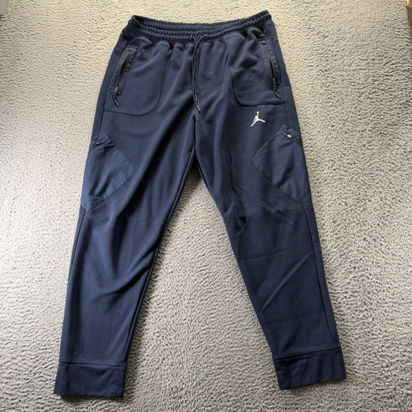VTG Air Jordan Dri-Fit Pant Mens XXL Blue Polyester Track Performance Basketball